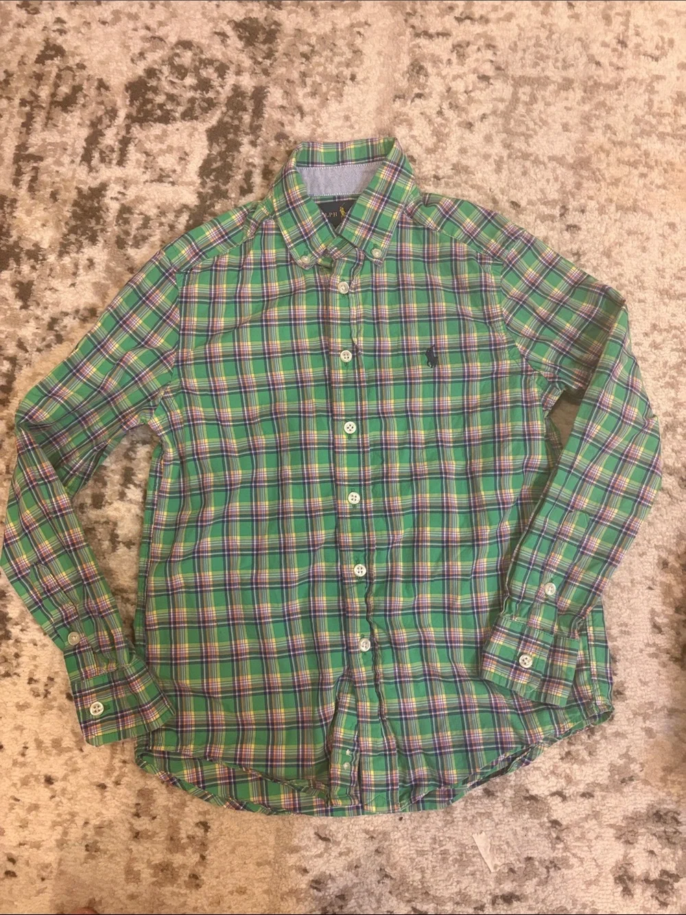 Ralph Lauren Green Plaid Button-Down Shirt